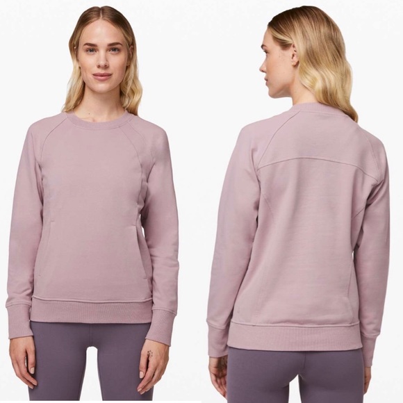 lululemon athletica Tops - Lululemon | Scuba Crew Sweatshirt Top Smoky Blush Athletic 8
